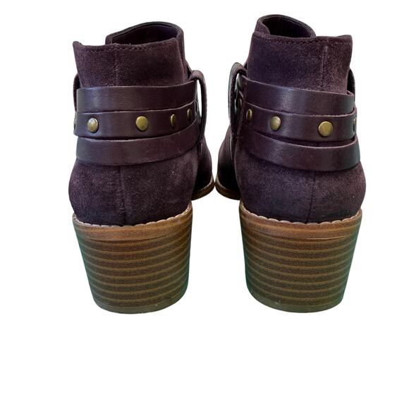 Clarks Breccan Shine Suede Somerset Ankle Boot size 8.5 purple - Picture 6 of 9